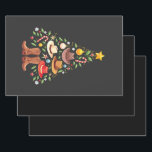 Feuille De Papier Cadeau Cowboy Western Christmas Tree Père Noël<br><div class="desc">Noël de cowboy,  Noël occidental,  cowboy,  cowboy de Noël,  Noël de l'Ouest,  bottes casquettes de cowboy,  sapin de Noël occidental,  éléments de cowboy,  vacances</div>