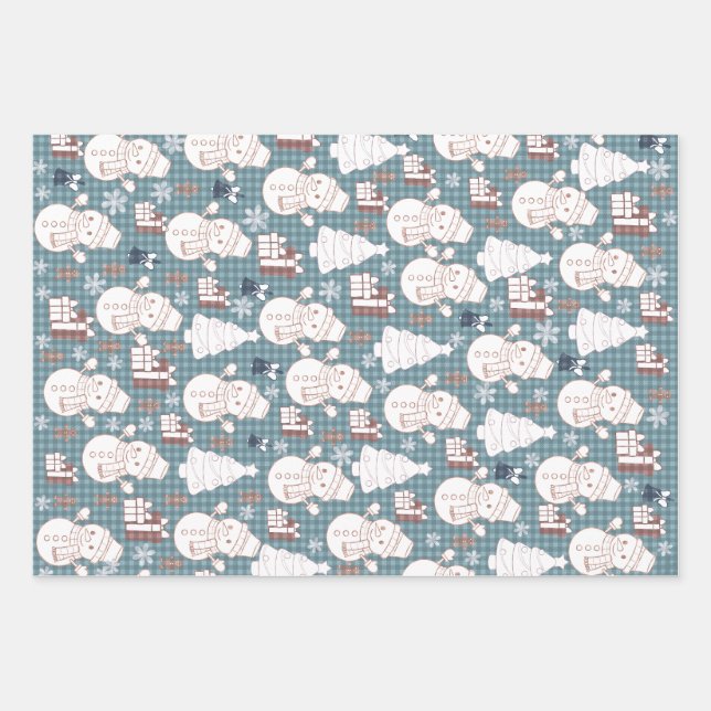 Feuille De Papier Cadeau Cozy Whimsical Holiday  (Devant)