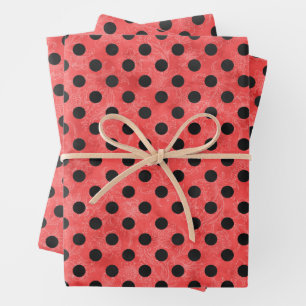 Feuille De Papier Cadeau Crânes rouges et séries tournesol 4
