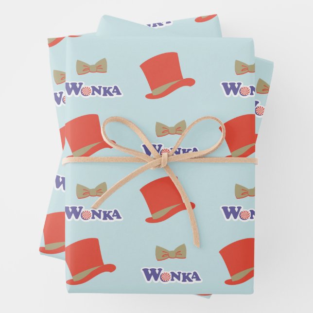 Feuille De Papier Cadeau Cravate Wonka Top Hat & Bow (En situation)