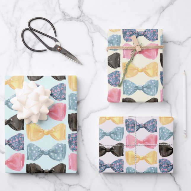 Feuille De Papier Cadeau Cravates (Recto)