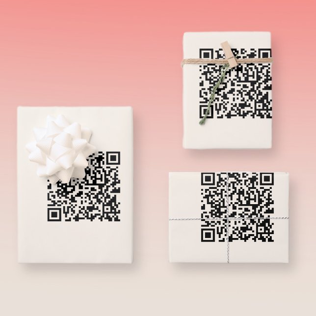Feuille De Papier Cadeau Créer instantanément un code QR | Modifiable blanc (Créateur téléchargé)