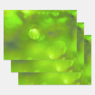 Feuille De Papier Cadeau Créez vos propres lumières Soft Bokeh - Lime Green