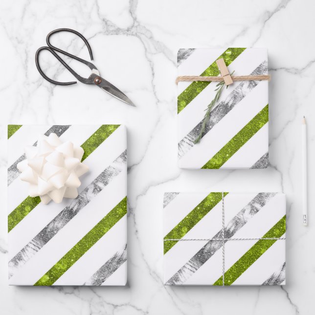 Feuille De Papier Cadeau Créez vos propres rayures texturées (Recto)