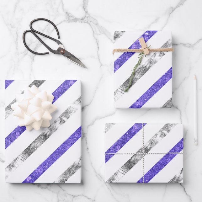 Feuille De Papier Cadeau Créez vos propres rayures texturées (Recto)