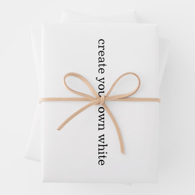 Feuille De Papier Cadeau créez votre propre blanc  (En situation)