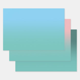 Feuille De Papier Cadeau Créez Votre Propre Dégradé de Teal Clair