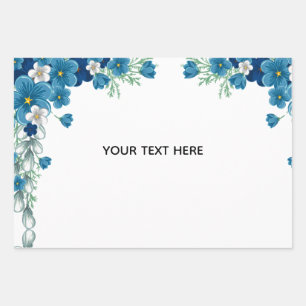 Feuille De Papier Cadeau Créez Votre Propre Floral