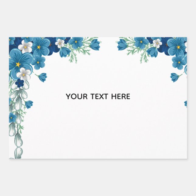 Feuille De Papier Cadeau Créez Votre Propre Floral (Devant)