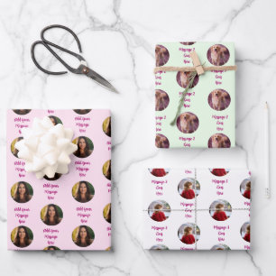 Feuille De Papier Cadeau Créez votre propre photo et message personnalisés