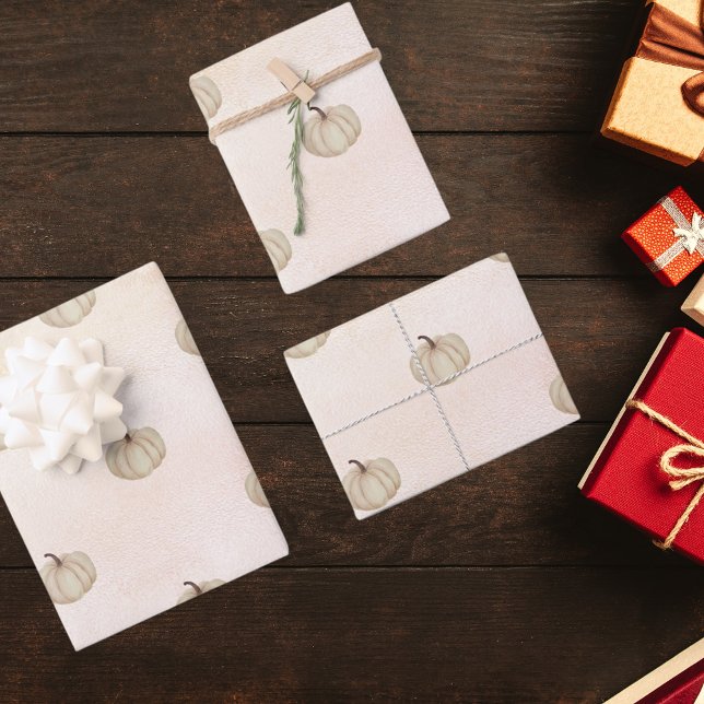 Feuille De Papier Cadeau Crème de citrouille rose gold rose automne (Créateur téléchargé)