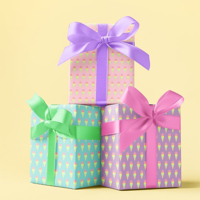 Feuille De Papier Cadeau Crème glacée (Créateur téléchargé)