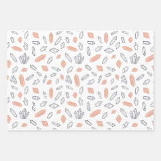 Feuille De Papier Cadeau Cristaux mystiques de l'univers