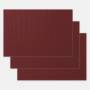 Feuille De Papier Cadeau Crocodile rouge - Impression