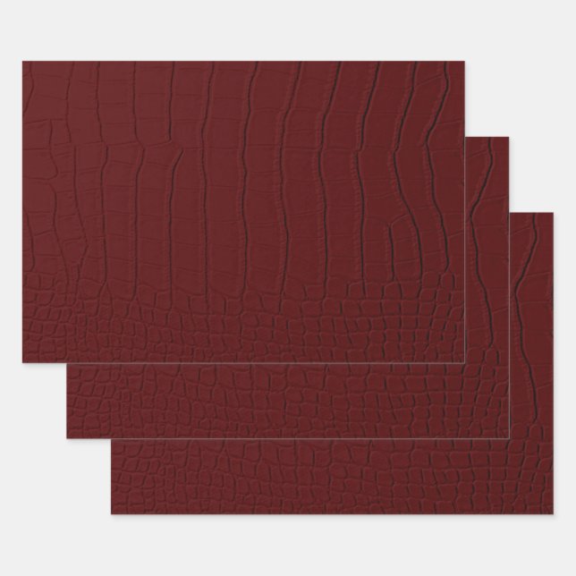 Feuille De Papier Cadeau Crocodile rouge - Impression (Lot)