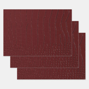 Feuille De Papier Cadeau Crocodile Rouge Peau à imprimer Vernis