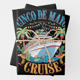 Feuille De Papier Cadeau Croisière Cinco De Mayo Mexique Bateau Mexicain Fi