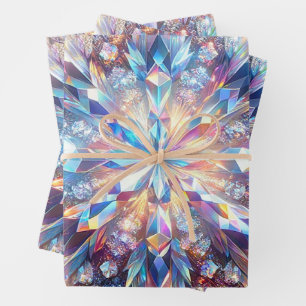 Feuille De Papier Cadeau Crystal Holographique audacieux et brillant