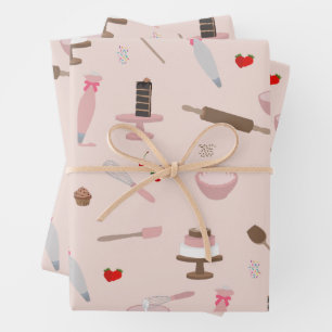 Feuille De Papier Cadeau Cuisine et Cuisine Ustensiles Boulangerie Cuisine