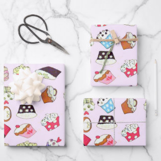 Feuille De Papier Cadeau Cupcakes