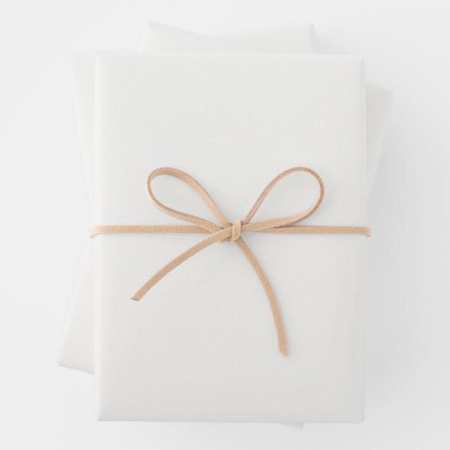 Feuille De Papier Cadeau CUSTOM blanc classique (En situation)