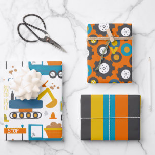 Feuille De Papier Cadeau Cute Coloré Doublure Motif de camion de crevette