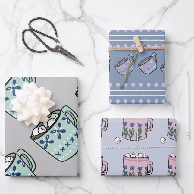 Feuille De Papier Cadeau Cute Cosy Chocolat Chocolat Mug (Recto)