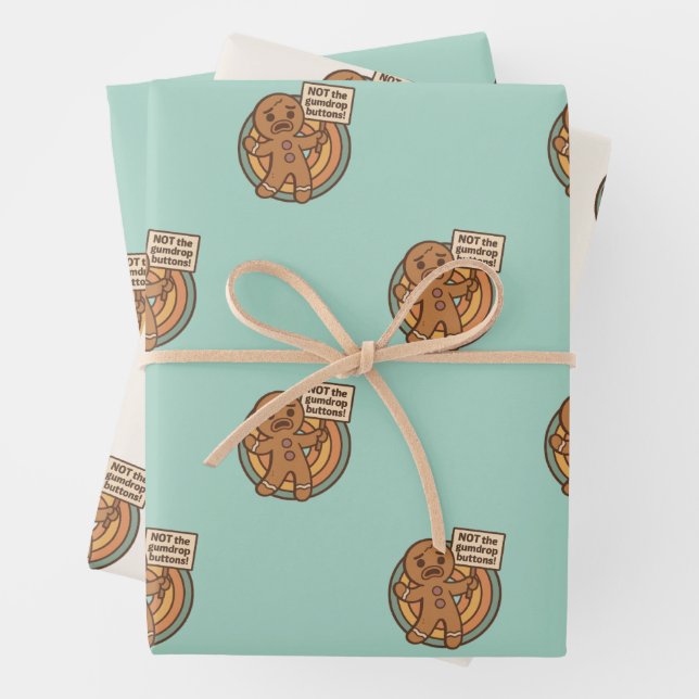 Feuille De Papier Cadeau Cute Gingy Gingerbread Christmas Wrapping Paper (En situation)