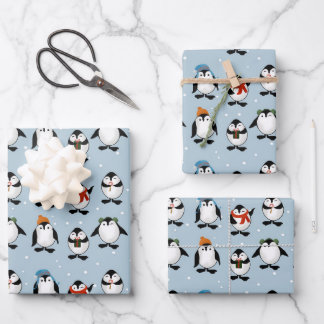 Feuille De Papier Cadeau Cute Penguin