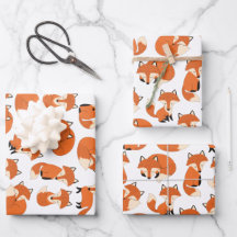 Cute Woodland Autumn Forest Fox Motif