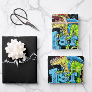 Feuille De Papier Cadeau Cyclisme Heartbeat Course Vélo de montagne Vélo