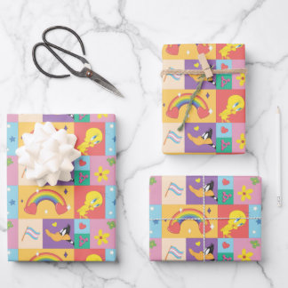 Feuille De Papier Cadeau DAFFY DUCK™ & TWEETY™ - Motif de fierté