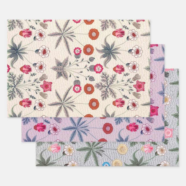 Feuille De Papier Cadeau Daisy, William Morris (Lot)