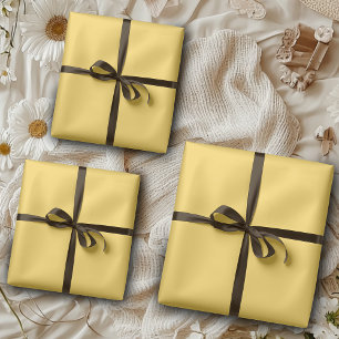 Feuille De Papier Cadeau Dandelion Jaune Couleur solide   Classique   Éléga