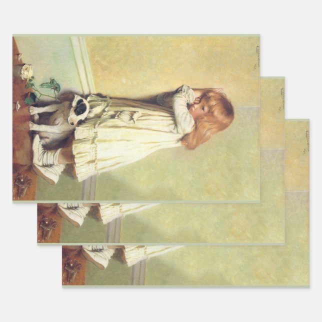 Feuille De Papier Cadeau Dans Disgrace de Charles Burton Barber, Art Vintag (Lot)