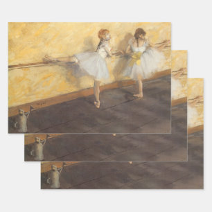 Feuille De Papier Cadeau Danseurs au Bar par Edgar Degas, Ballet Vintage