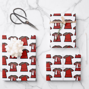 Feuille De Papier Cadeau Danseuse à étincelle rouge