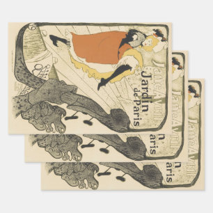 Feuille De Papier Cadeau Danseuse Art Nouveau Jane Avril par Toulouse Lautr