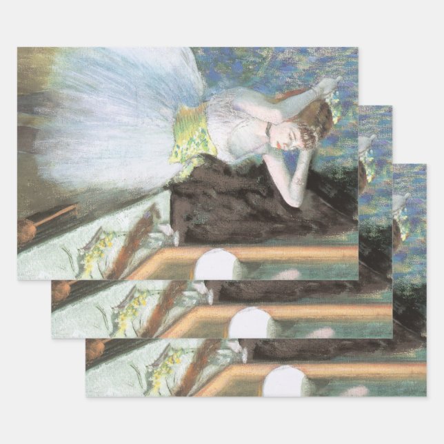 Feuille De Papier Cadeau Danseuse dans sa loge d'Edgar Degas (Lot)
