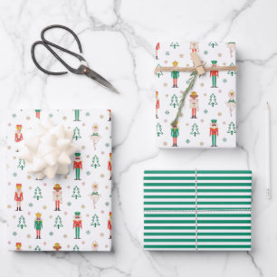 Feuille De Papier Cadeau Danseuse de Casse-Noisette de Noël festive