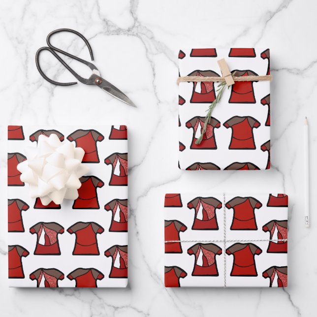 Feuille De Papier Cadeau Danseuse Red Spark (Recto)