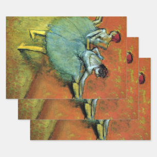 Feuille De Papier Cadeau Danseuses au Bar par Edgar Degas, Ballet Vintage