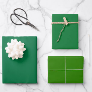 Feuille De Papier Cadeau Dartmouth La Salle Green Shades 3 Tons uni