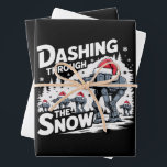 Feuille De Papier Cadeau Dashing through the Snow Christmas Family Holiday<br><div class="desc">Dashing through the Snow Christmas Family Holiday</div>