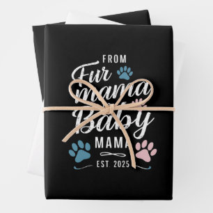 Feuille De Papier Cadeau De Fur Mama à Baby Mama Estimé 2025 Chien Chat Mam