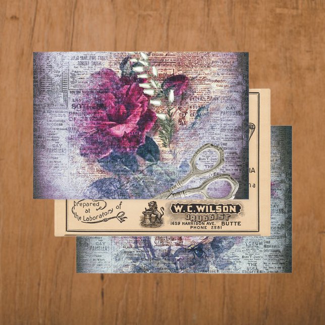 Feuille De Papier Cadeau Découpage Ephéméraire Variété Vintage (Créateur téléchargé)