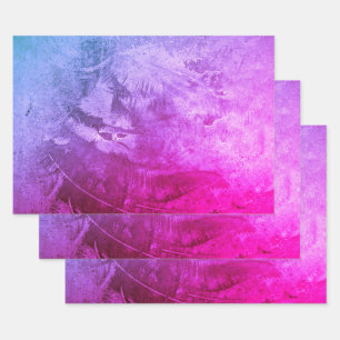 Feuille De Papier Cadeau Découpage vintage d'antiquité rose violet