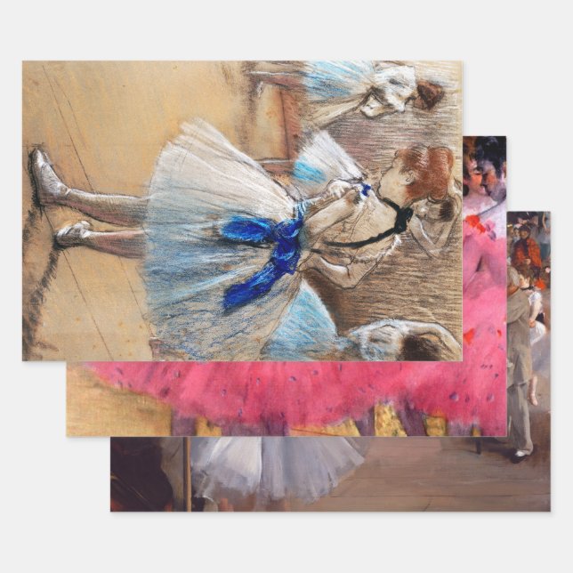 Feuille De Papier Cadeau Degas, Danseurs (Ballerina) (Lot)