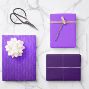 Feuille De Papier Cadeau Dégradé du lilas néon.