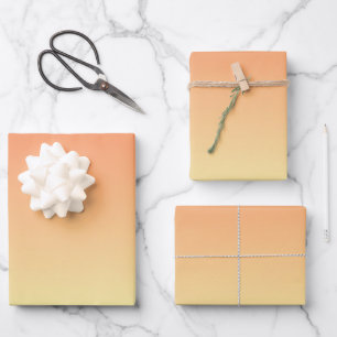 Feuille De Papier Cadeau Dégradé orange et jaune
